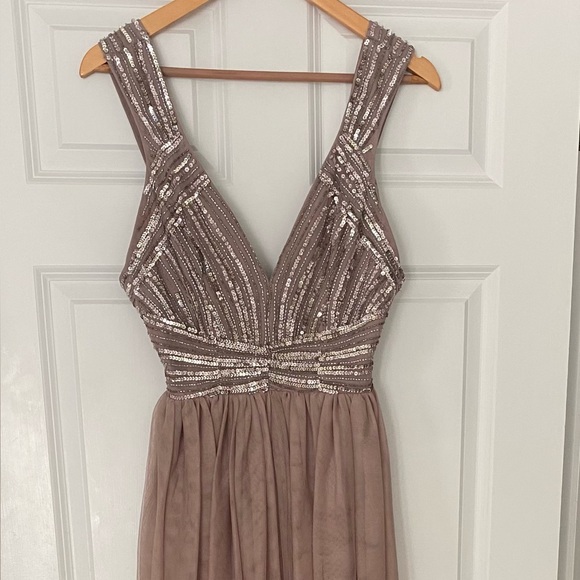 ASOS Dresses & Skirts - Asos Mauve Tulle Evening Gown/Bridesmaid/Prom Dress with Beaded Bodice